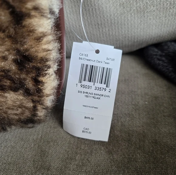 NWT Coach Shearling Swinger Chain Bag - Picture 3 of 7